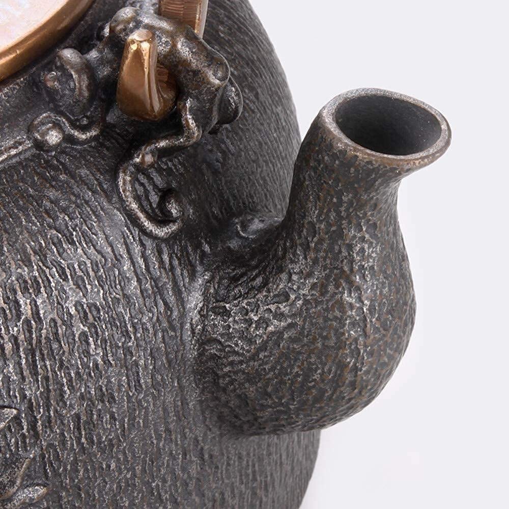 Theiere en Fonte Théière en Fonte 1.8L Fonte Théière Théière Artisanat Vieux Fer Pot Manuel Fer À L'intérieur Et À L'extérieur Pas De Revêtement Japonaise Théière Théière Fonte