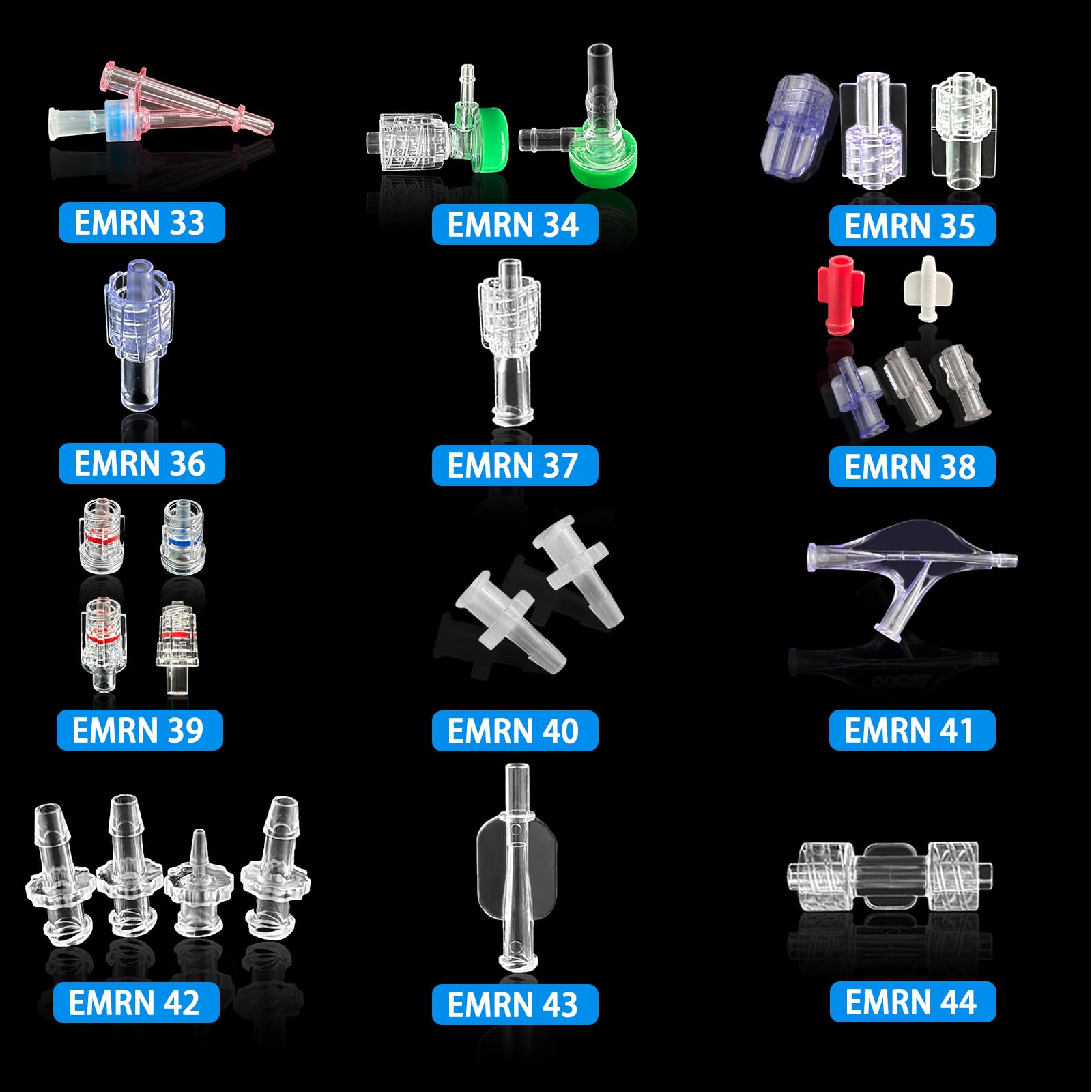 100 pezzi Connettore femmina Luer Lock per sistemi Luer e cateteri, raccordo Luer femmina, per uso medico e di laboratorio, monouso. (EMRN 38)