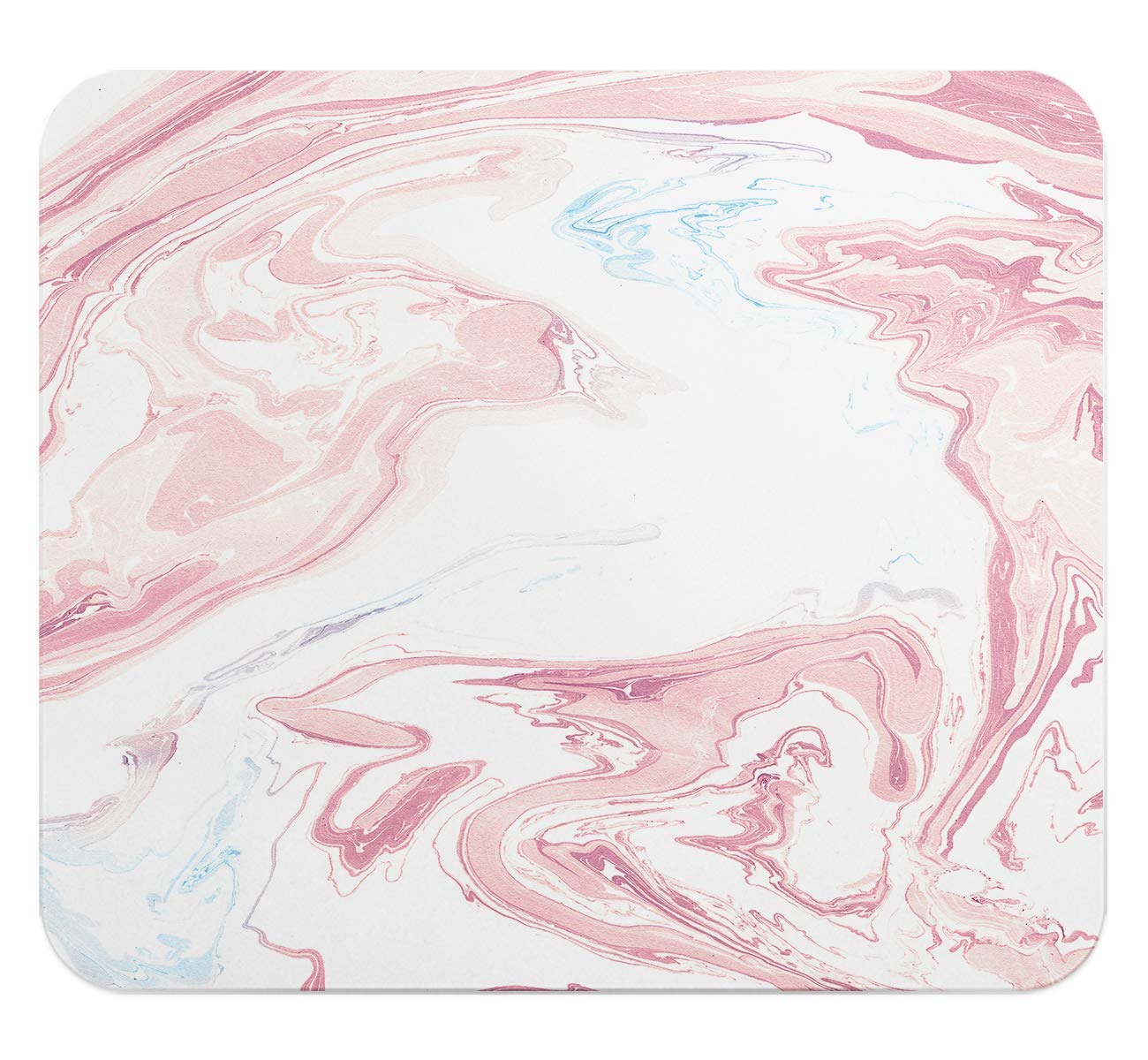 Loud Universe Liquid Marble Rectangular Mouse Pad, Pink/White - 9.25 x 7.6 inch
