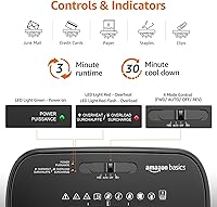 Vista 4 de Yaxa Basics Trituradora de papel de corte cruzado de 8 hojas y trituradora de tarjetas de crédito, color negro