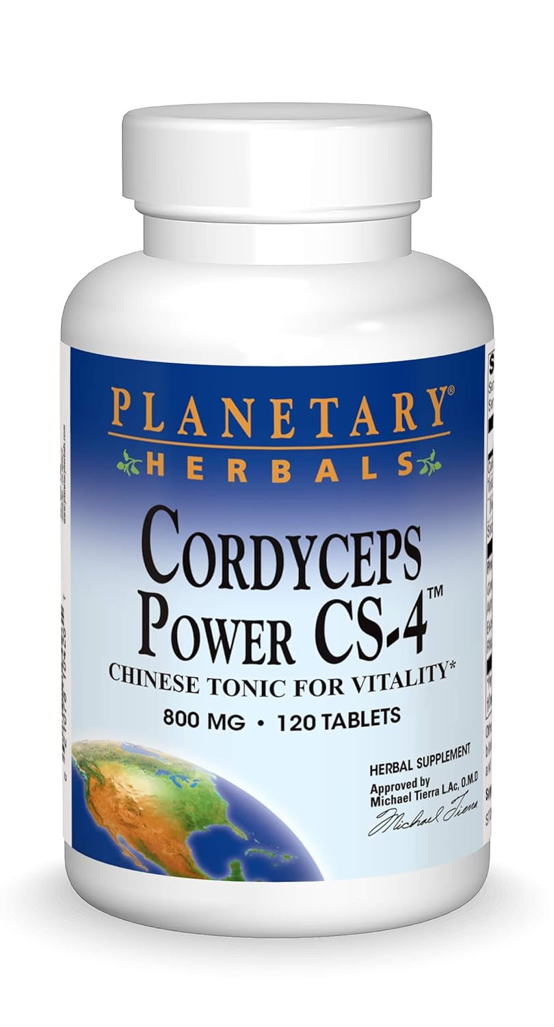 Cordyceps Power CS-4 da Planetary Herbals: Aumente Sua Energia Natural com 800 mg em 120 Comprimidos