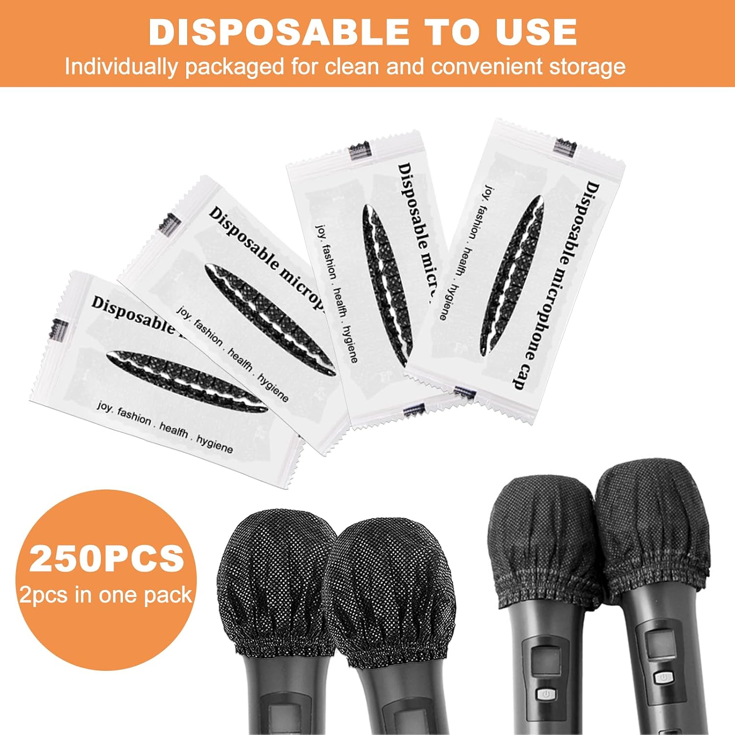 100 PCS Disposable Microphone Covers, Non-Woven Mic Hygiene Covers image 5