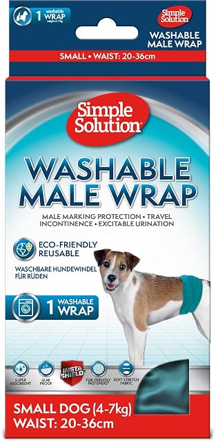 Simple Solution Pañal reutilizable lavable para perro macho, 1x M
