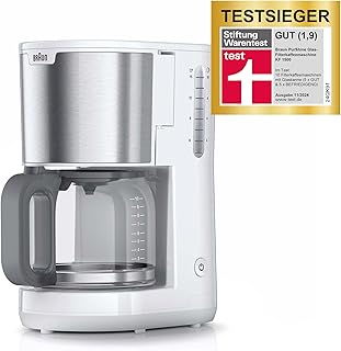 Braun PurShine KF1500WH, Cafetera de Filtro con Sistema OptiBrew, Función Anti Goteo, Apagado Automático de Seguridad, Cap…