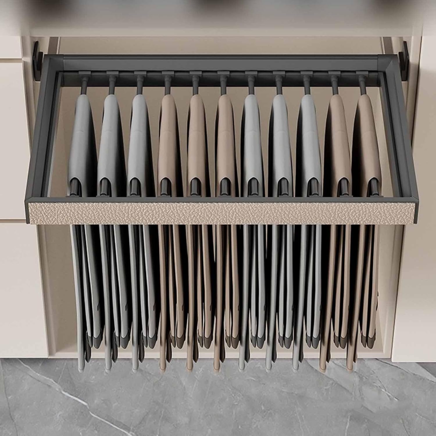 Trouser Rack Pull Out Hanger Closet Organizer Rack, Rack Bar for Pants Coats Hanging Rod for Closet Storage Retractable Wardrobe Closet Hanger Towel for Jeans Clothes Sorting (Size : 70cm/27.5in)