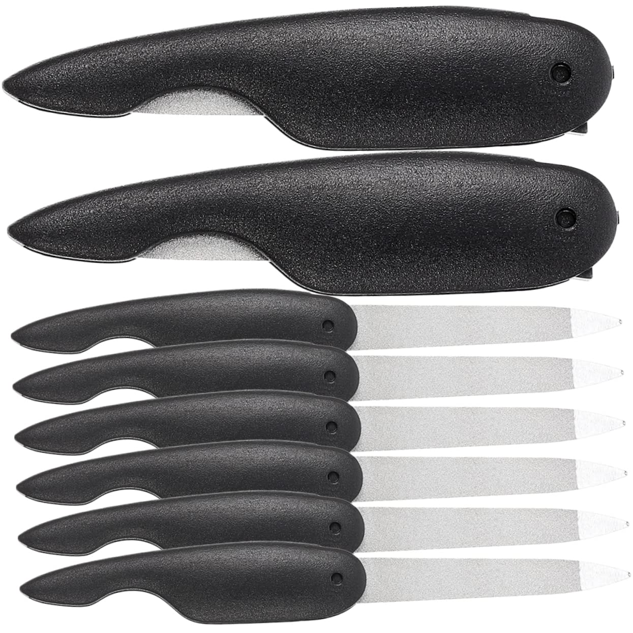 FRCOLOR 40pezzi Unghie Metallo Pieghevoli Bifacciali Per Manicure e Pedicure Strumenti Per Unghie Spesse e Acriliche Design Portatile e Lavabile