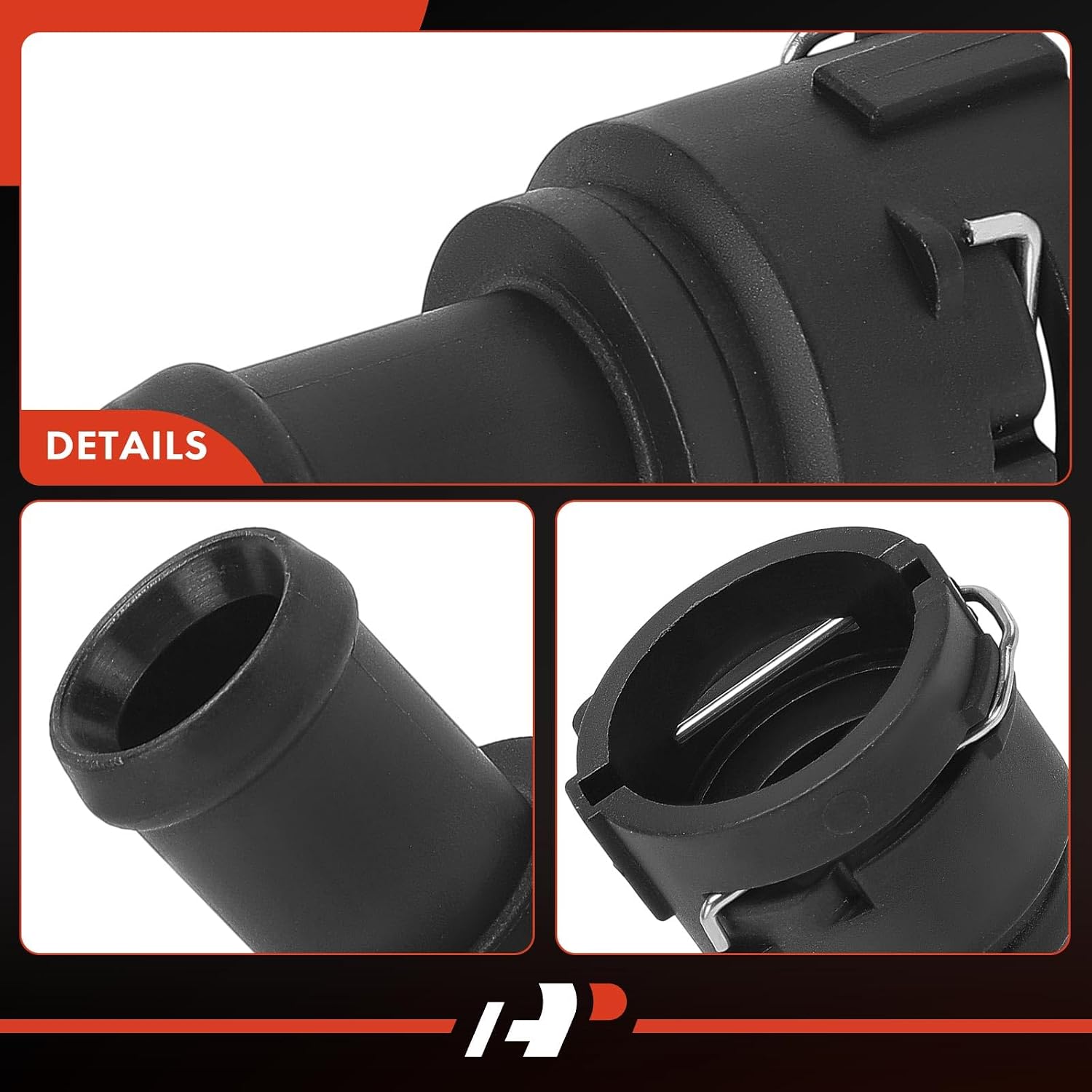 A-Premium Coolant Hose Flange Connector Compatible with Audi & Volkswagen - Jetta, Passat, Golf, Tiguan, Beetle, A3, A3 Quattro, CC, Eos, GTI, TT, TT Quattro, Phaeton, R32, Rabbit