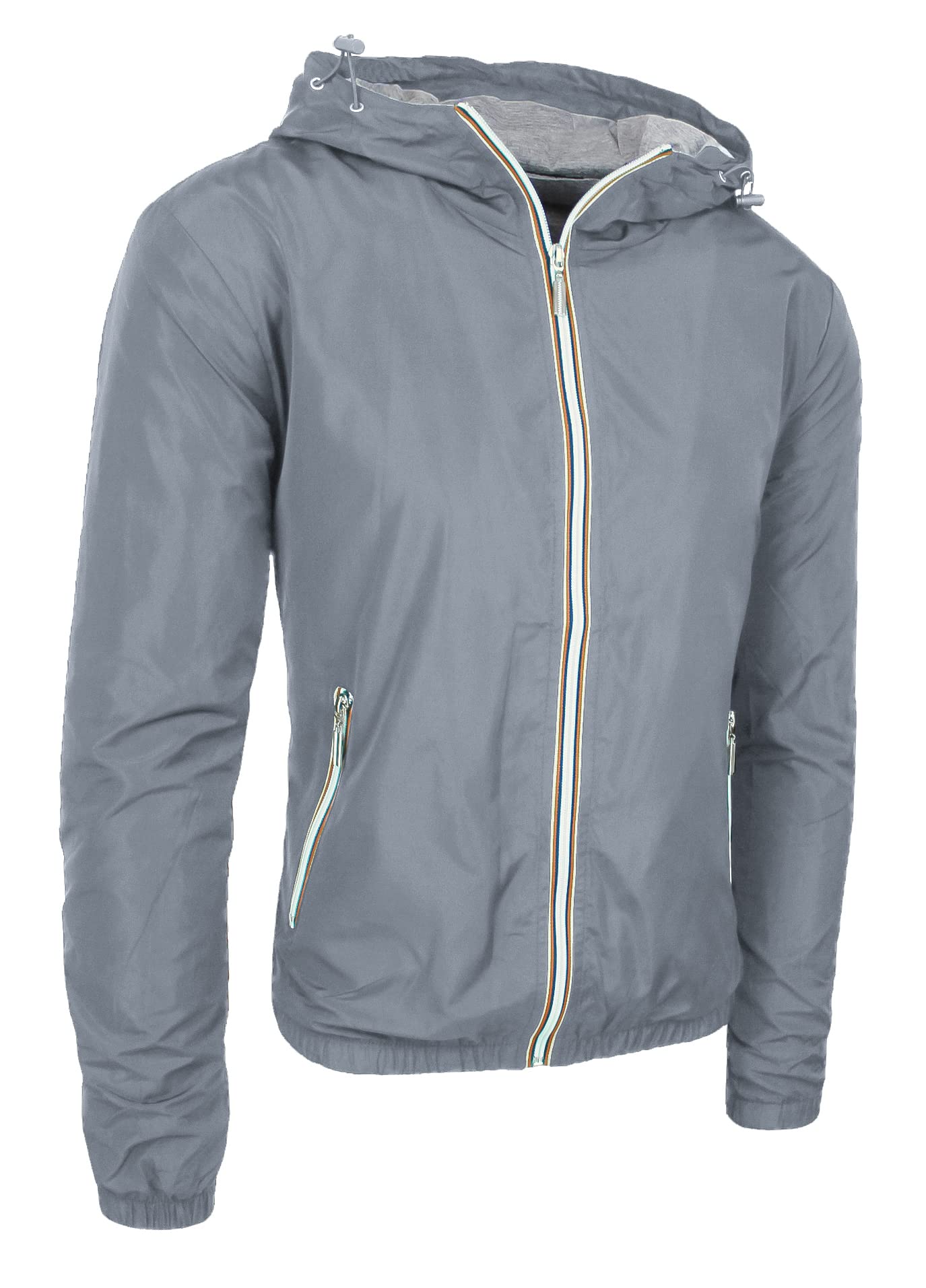 Evoga Giubbotto giacca uomo primavera estate casual impermeabile giubbino jacket con cappuccio