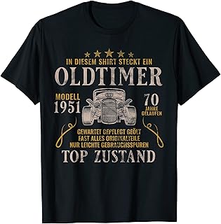 70. Geburtstag Vintage Oldtimer Tshirt Baujahr 1951 T-Shirt