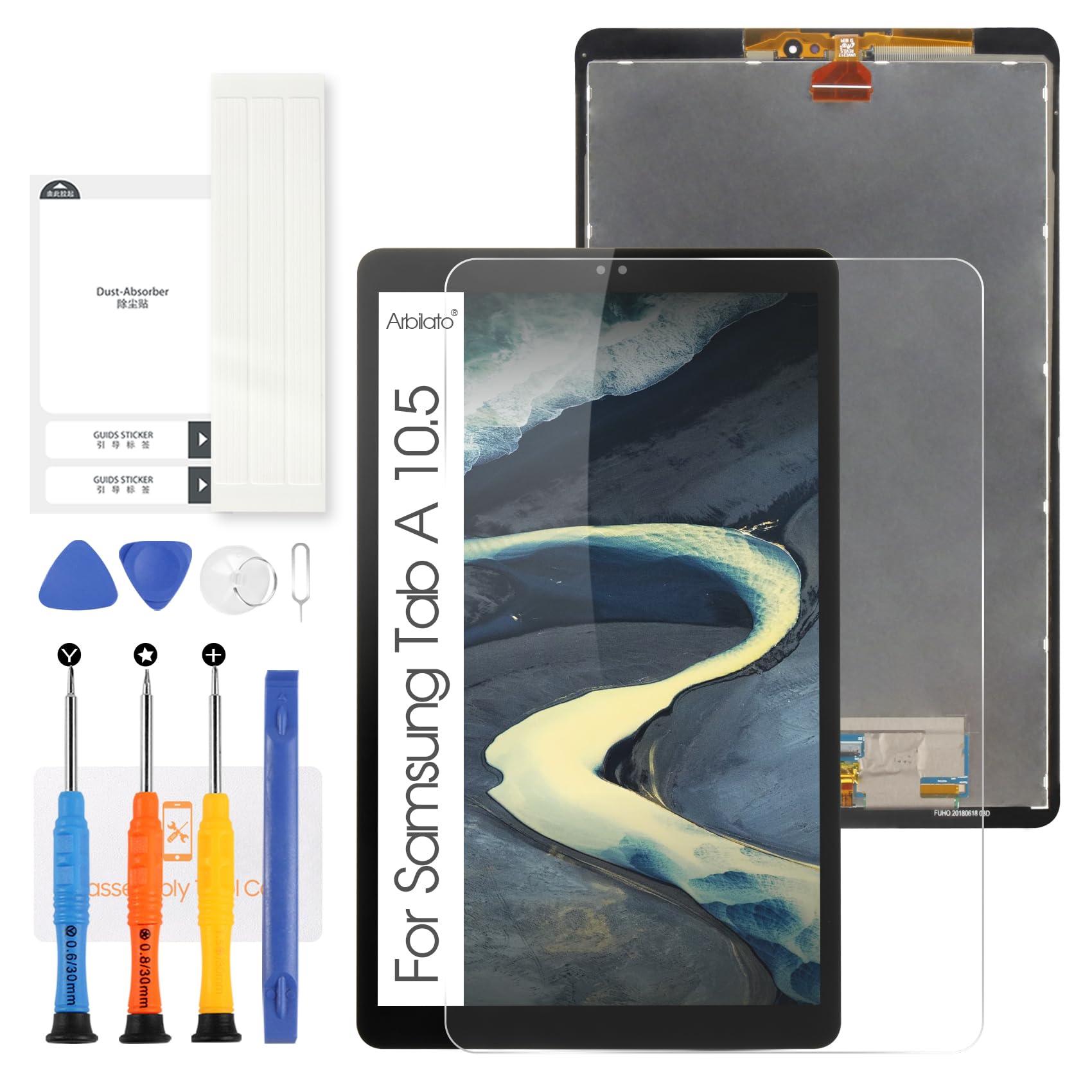 LCD Écran pour Samsung Galaxy Tab A (2018) 10.5 SM-T590, Noir | SM-T595 Écran Tactile Replacement Numériseur Assemblée Réparation Kits
