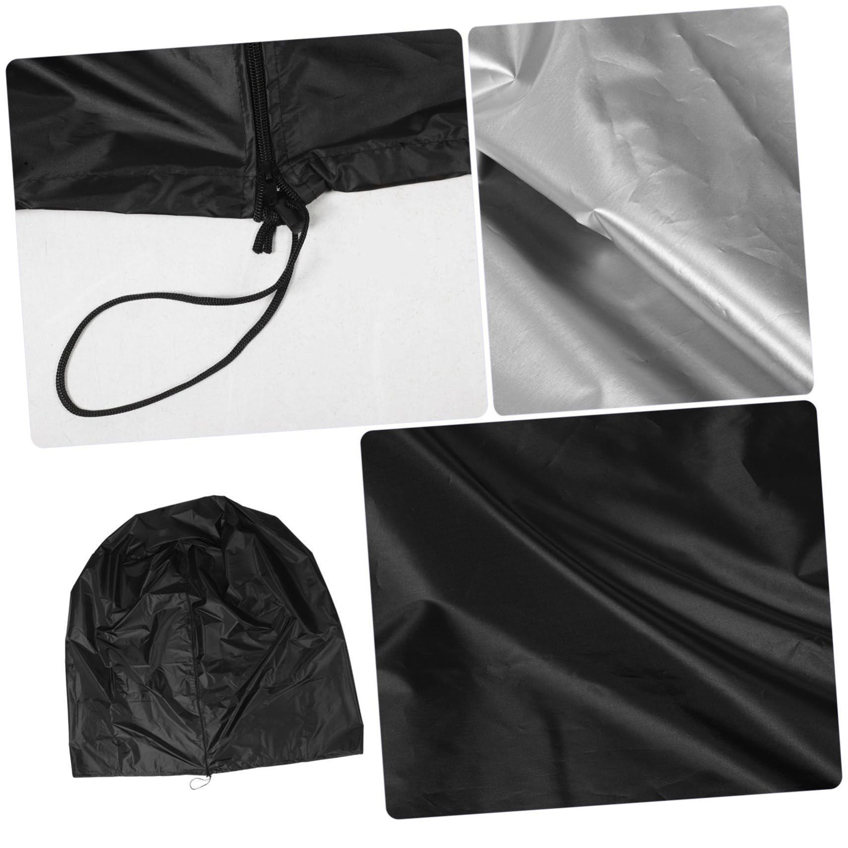 Housse de Chaise Suspendue Oeuf Imperméable avec Fermeture Éclair Protection Complète Anti-uv et Vent pour Fauteuil Jardin Extérieur Résistante Vent et Facile à Nettoyer Noir