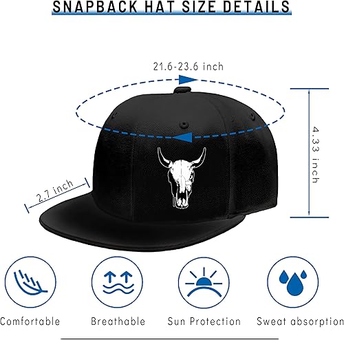 Miniatura 9 de Gorra de béisbol de calavera de terror para hombres y mujeres, color negro, ajustable, clásica, para adultos, gorra de béisbol plana
