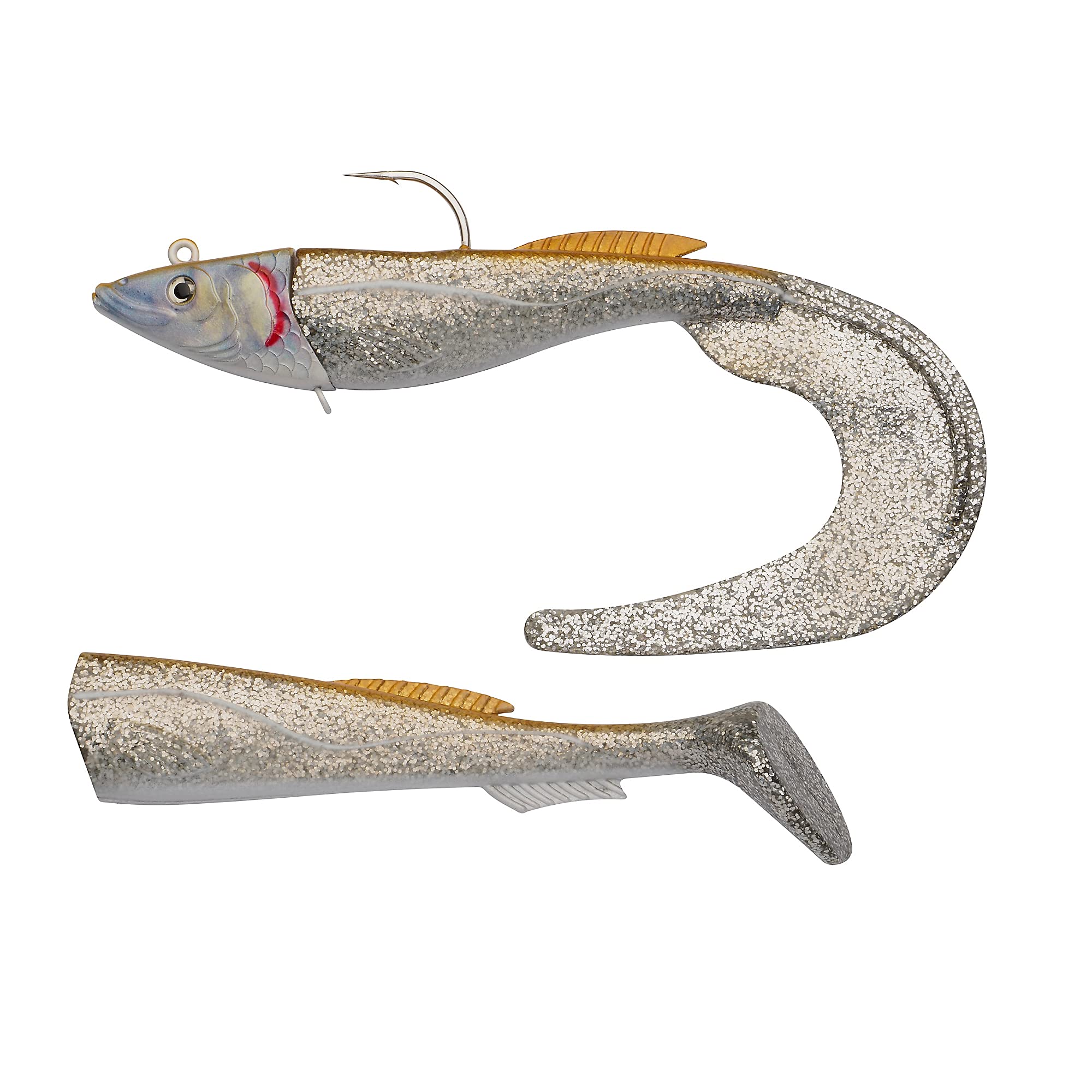 Berkley PowerBait Power Herring - Large Saltwater Soft Bait Fishing Lure for Big Cod, Halibut, Coalfish & Ling - Paddle Tail & Curl Tail Supplied — image 1