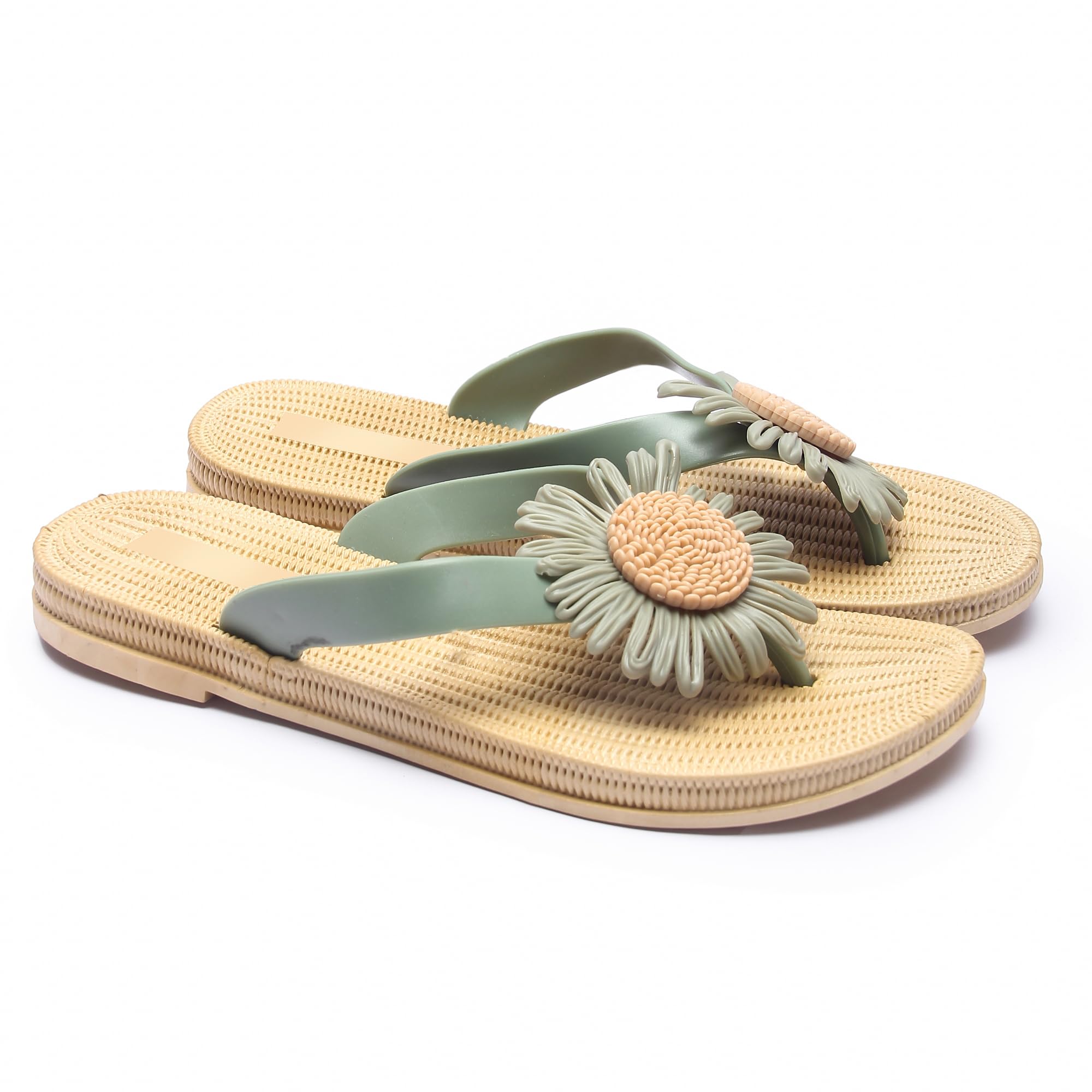 Mysky Sunflower Green Golden flate Slipper (B0D388Y94S) Amazon Price History, Amazon Price Tracker