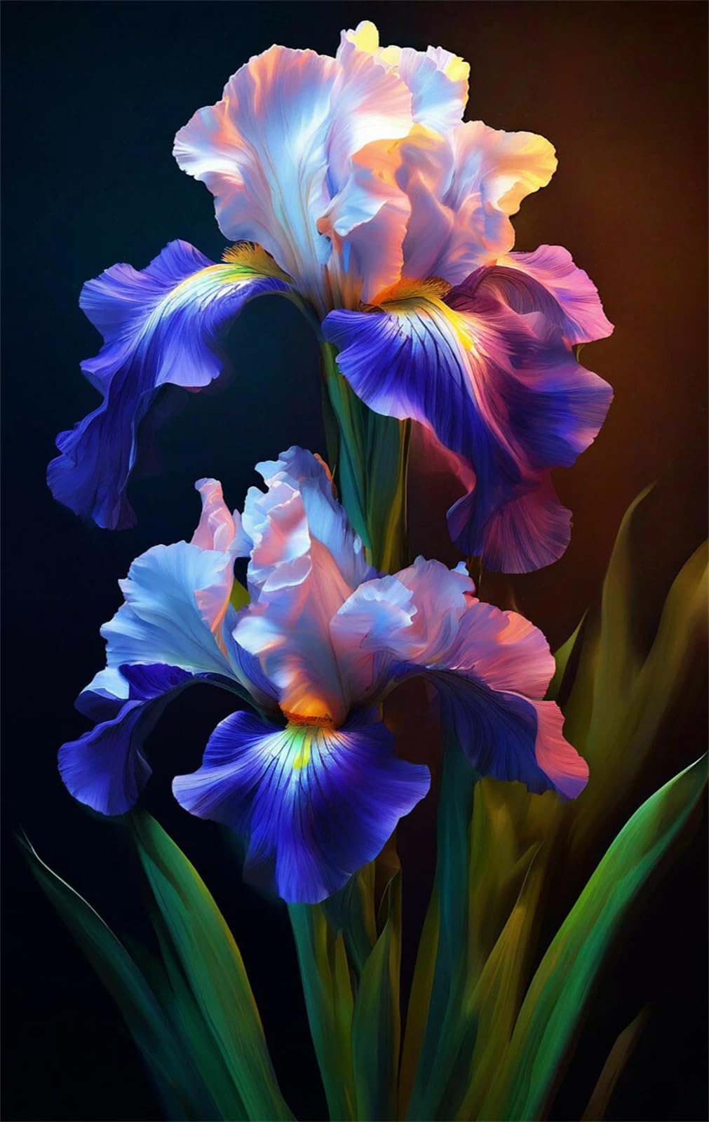 Puzzle 1200 Pezzi Fiore Iris Puzzle per Adulti, Difficile e Sfidante con Poster Idea Regalo per Appassionati Puzzle Classici