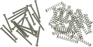 Dopro Pack of 20 USA/Imperial Thread Guitar Humbucker Pickup Screws Humbucker Pickup Height Screws with Springs for GB/EMG/Seymour Duncan/Dimarzio Nickel