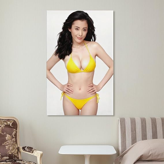 松坂慶子女優の美しいセクシーなポスター 30 プリント 部屋飾り ウォールアート ベッドルーム 版画 インテリア24x36inch60x90cm
