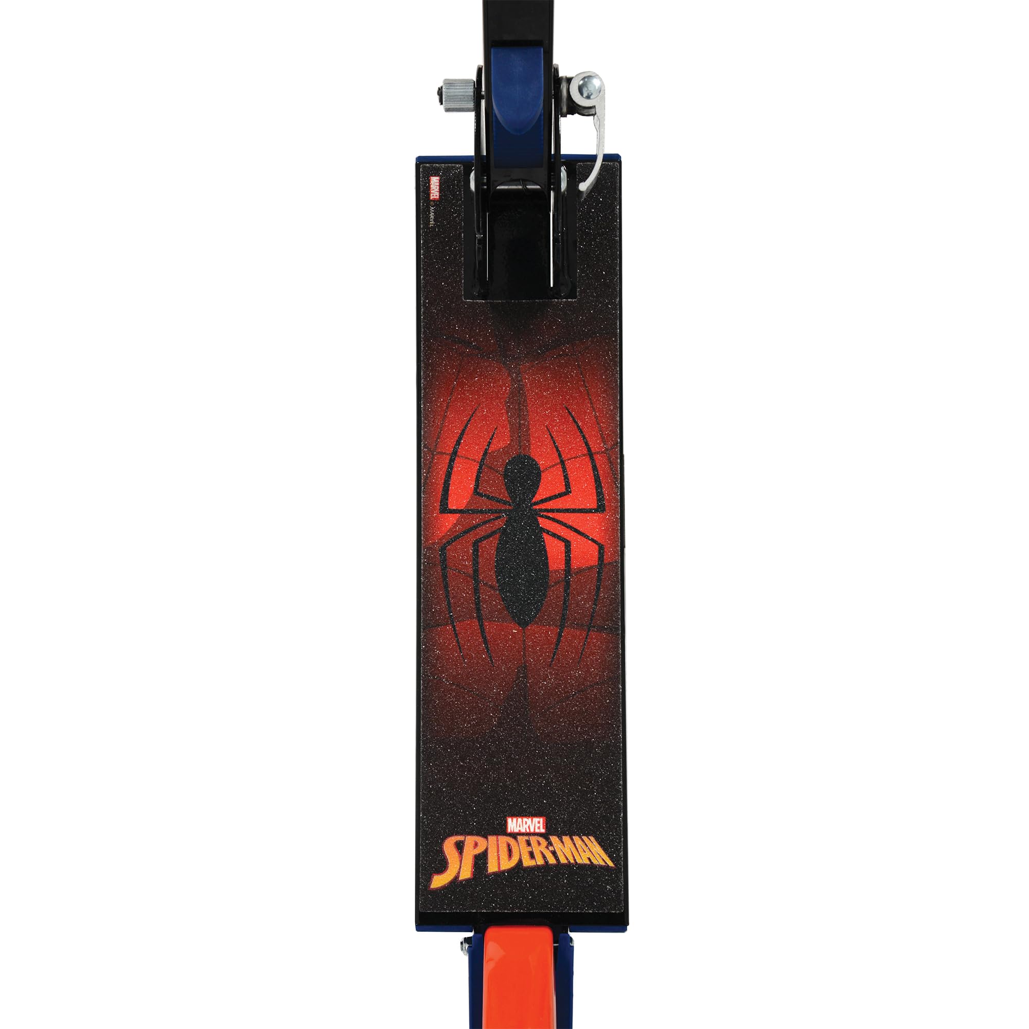 Spiderman - Patinete Infantil para niñas y niños, Plegable en línea, de 2 Ruedas, Scooter para niños y niñas, Patinete Ajustable con luz Morada, Ruedas de Patinete de Dos Ruedas iluminadas, 58 x 30 x