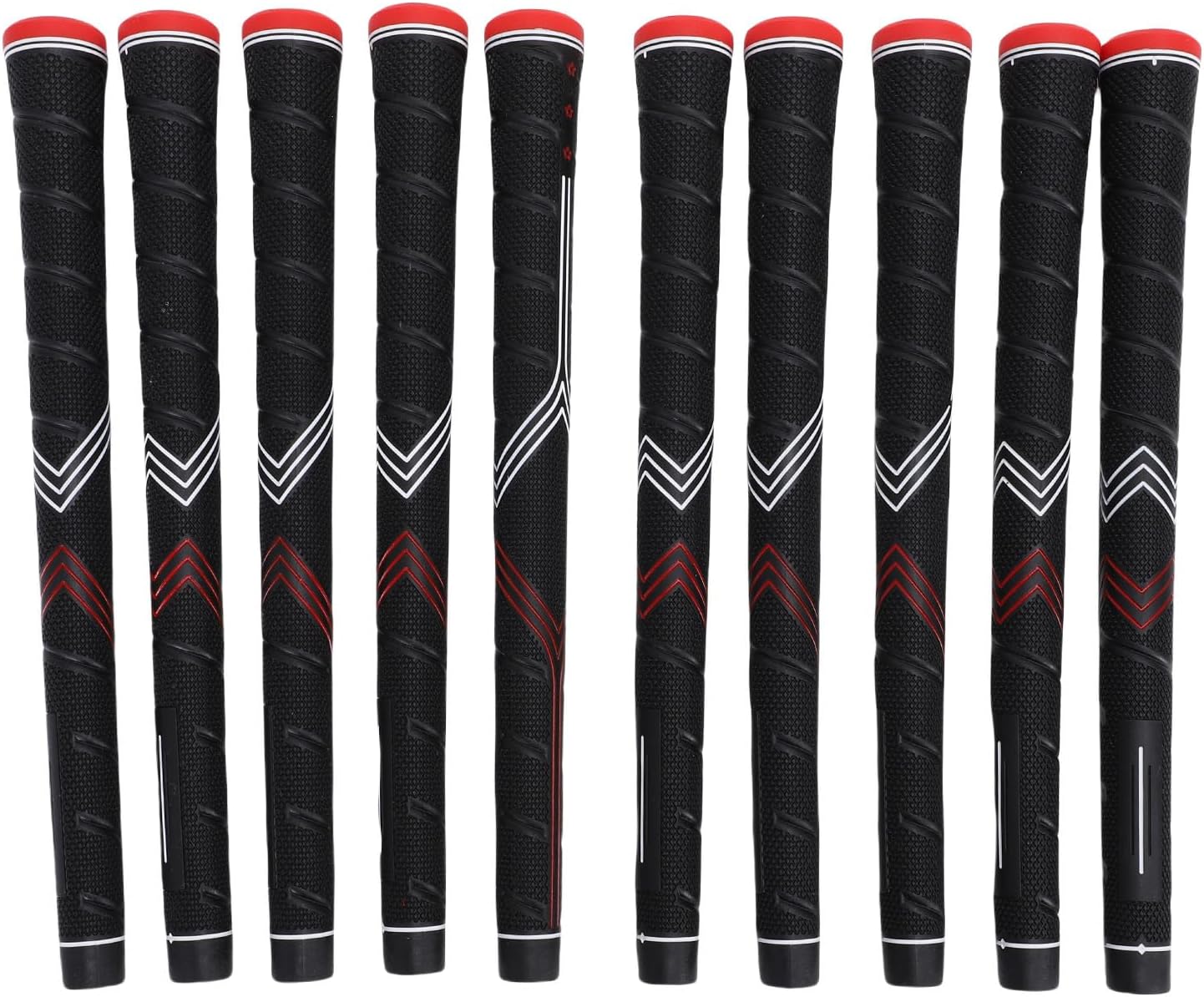 Rubber Golf Grips 10 Pack, Non Slip Replacement Men Women Rubber Non Slip Parts Stable Firm Control, Golf Club Grips Compatible and Easy to Use