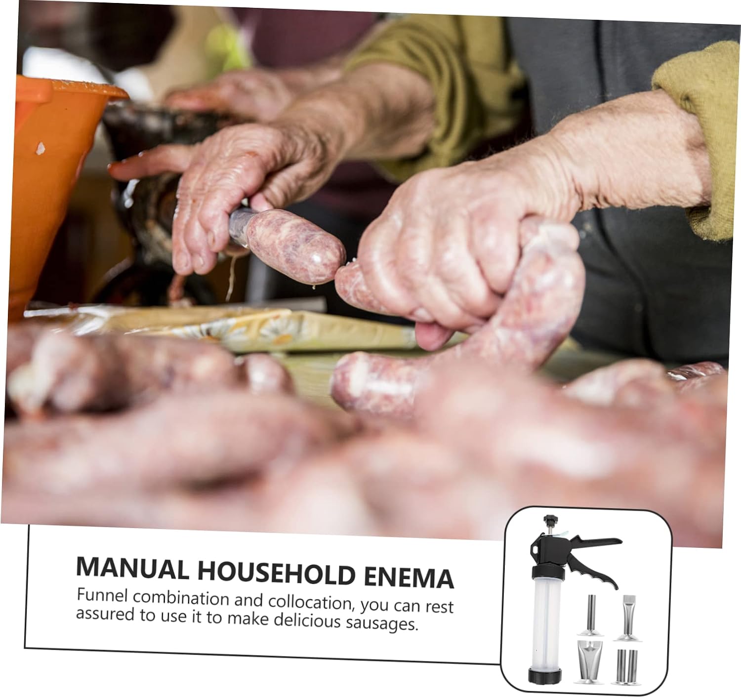 Manual Sausage Stuffer Machine Stainless Steel Sausage Gun Filling Machine