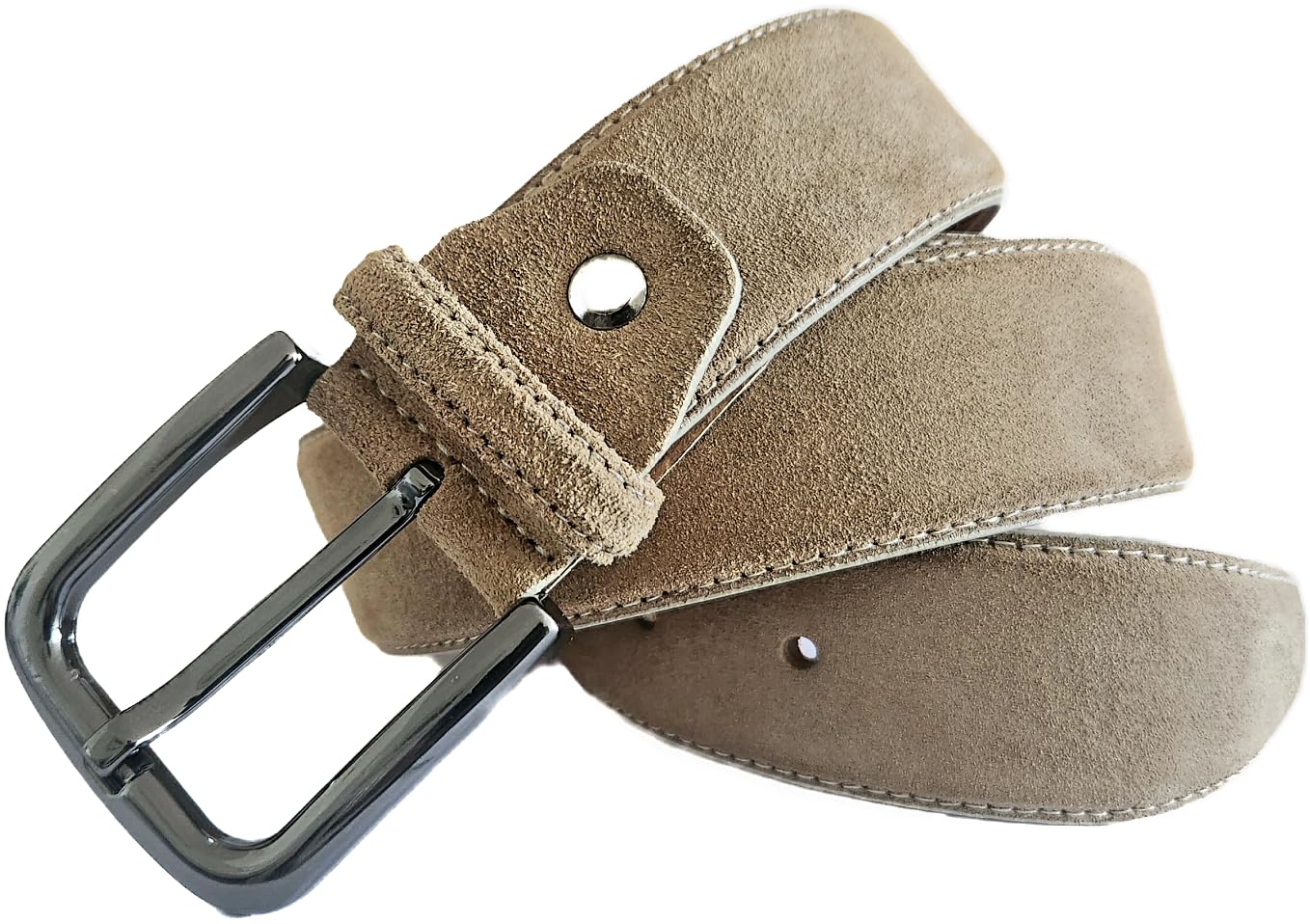 ceinture homme en suède de 3,5cm-4 cm (35mm-40mm) de large | daim avec boîte cadeau | production écologique et équitable