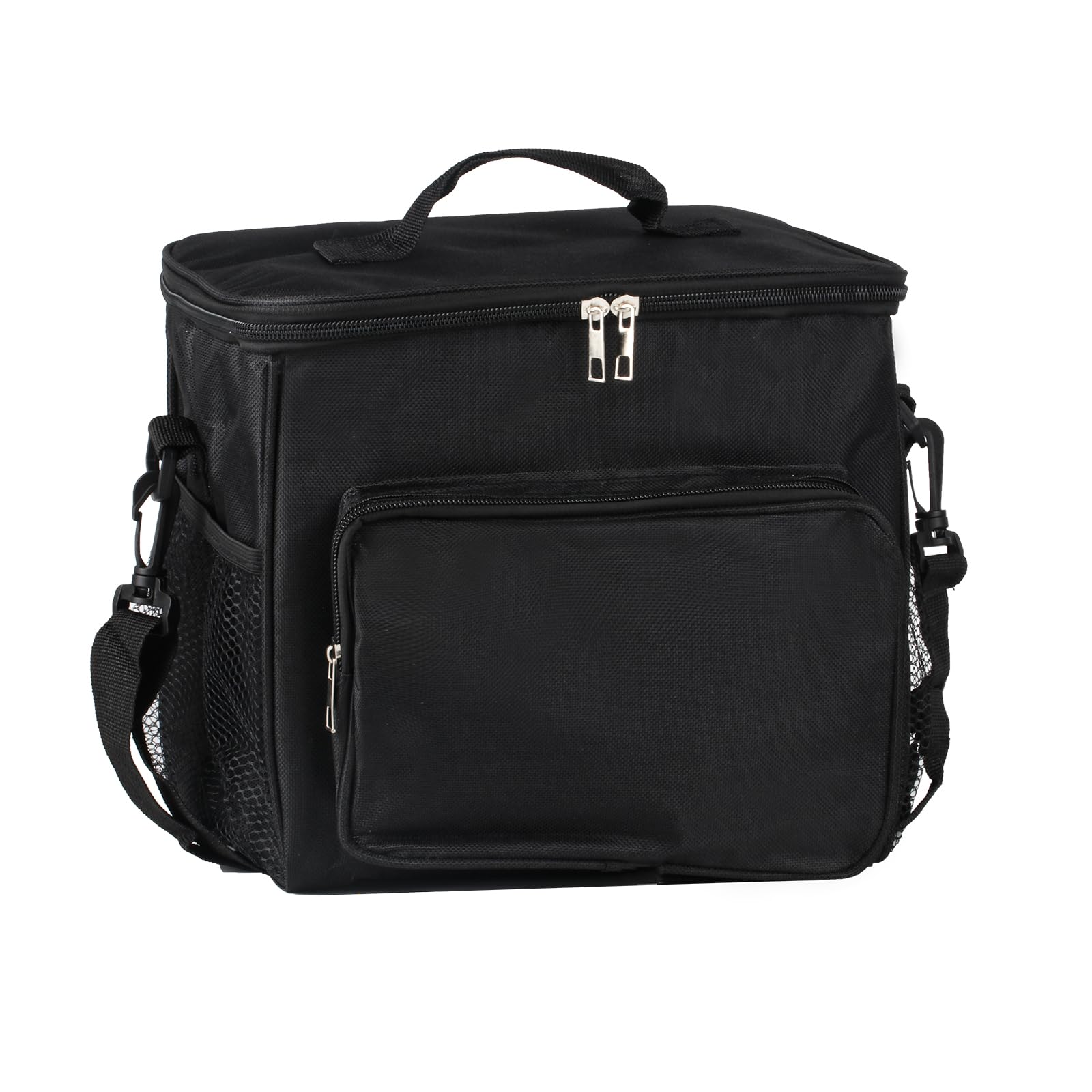 10L Insulated Lunch Cooler - Collapsible, Portable Box Holder for Men/Girls/Kids/Food/Beverage/Picnic/Beach/School/Office Work - Black