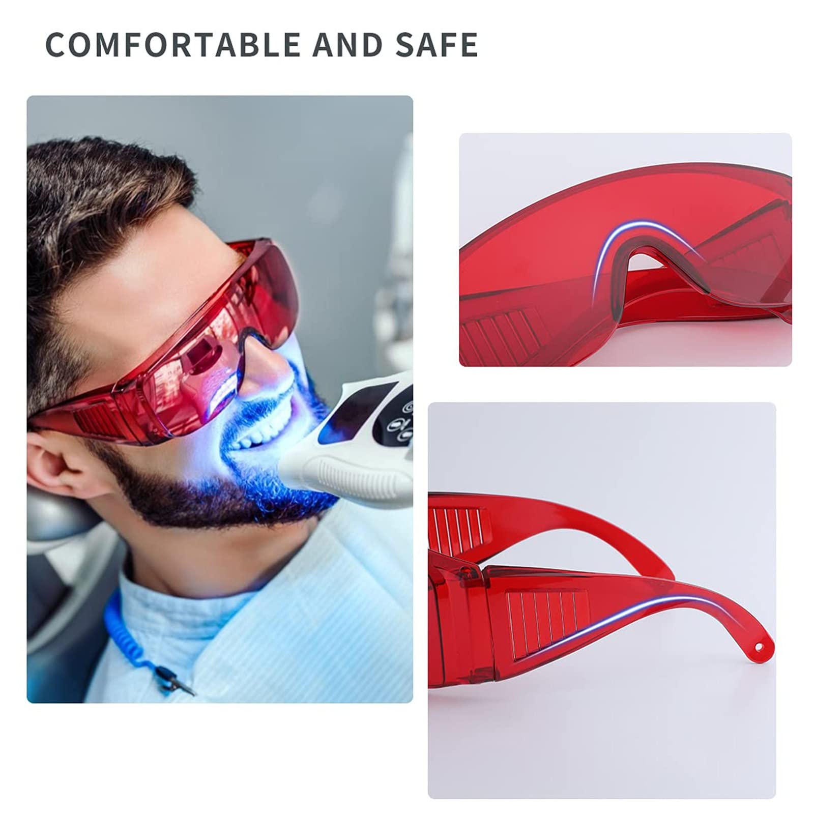 5PCS Occhiali di Sicurezza per Laboratori odontoiatrici Occhiali per Dentisti, per sbiancamento dei Denti Occhiali di Sicurezza antiappannamento Occhiali di Protezione per
