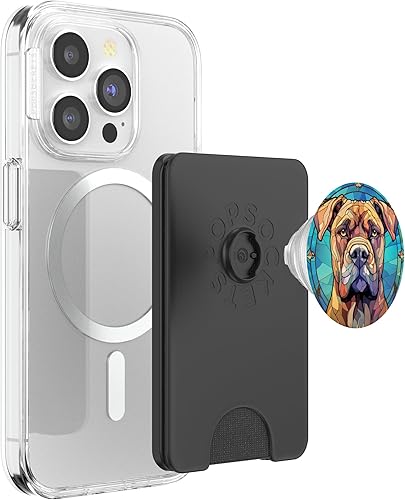 Miniatura 9 de Presa Canario Dog Stained Glass PopSockets Standard PopGrip