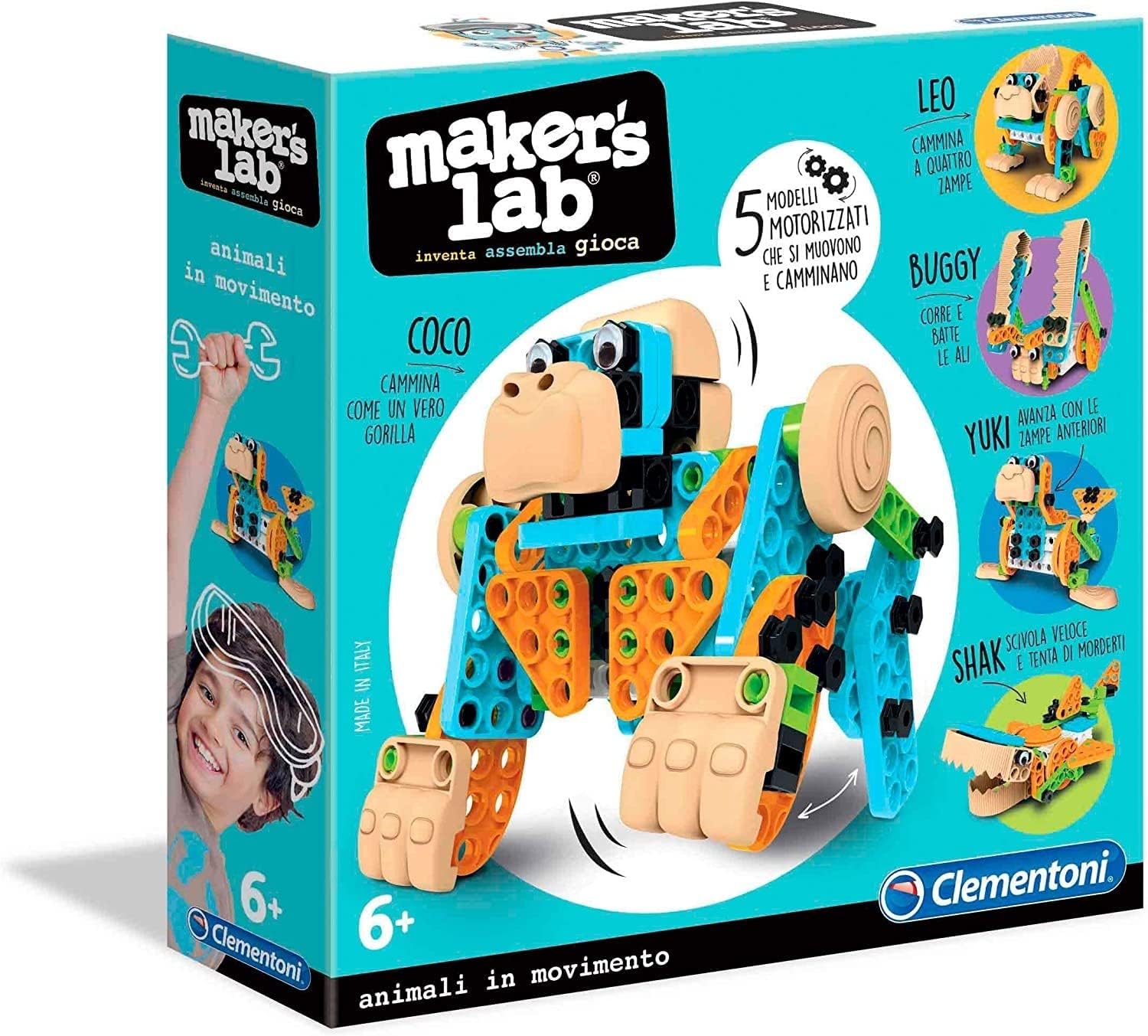 Clementones Animals in Movement Multi-Coloured