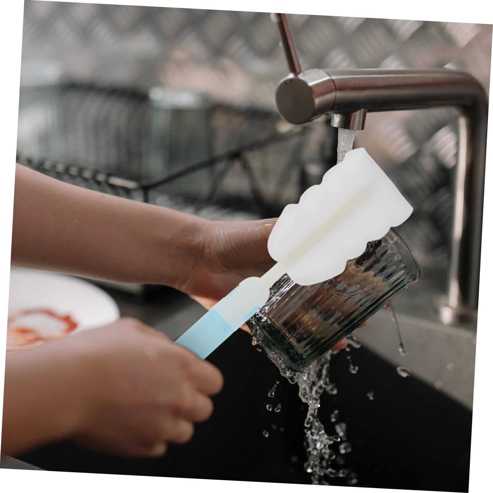 Abaodam Brosse Éponge Nettoyante Pour Biberons 1 Brosse Éponge De Nettoyage Pour Biberons Passe Au Lave-vaisselle Douce