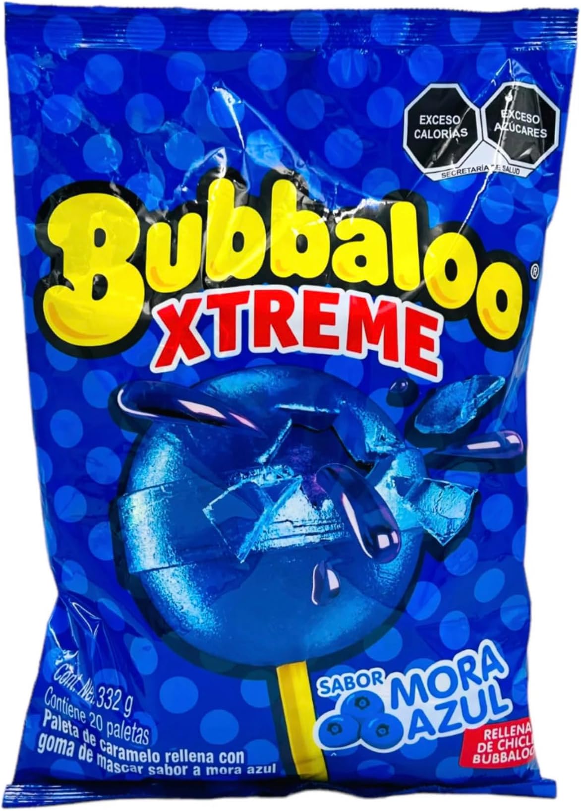 Bubbaloo Xtreme Blue Berry - Mora Azul (From Mexico)