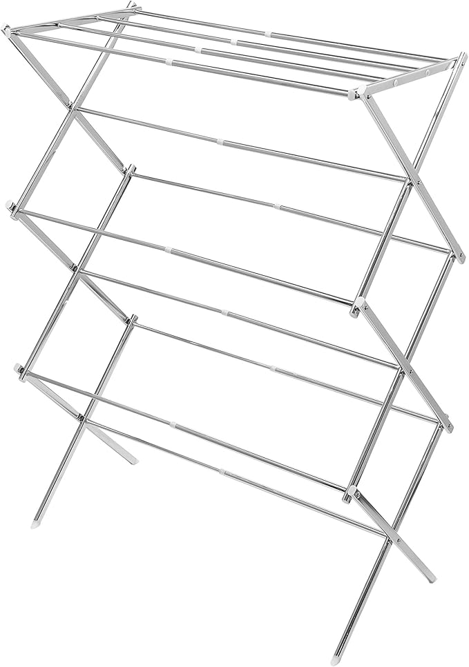 HoneyCanDo DRY03053 Expandable Steel Drying Rack, Chrome