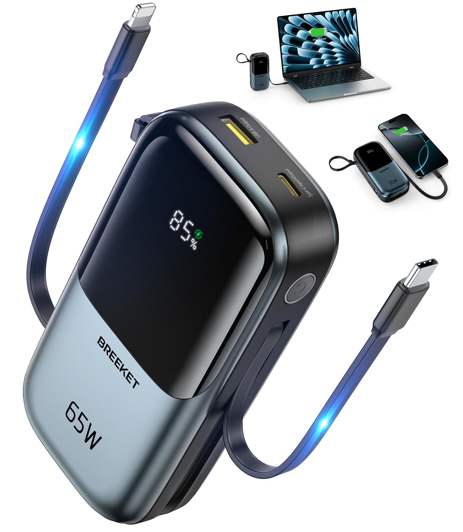 65Wのモバイルバッテリー　ディスプレイ付き 楽天市場】互換品モバイルバッテリー 大容量 20000mAh 65W 急速