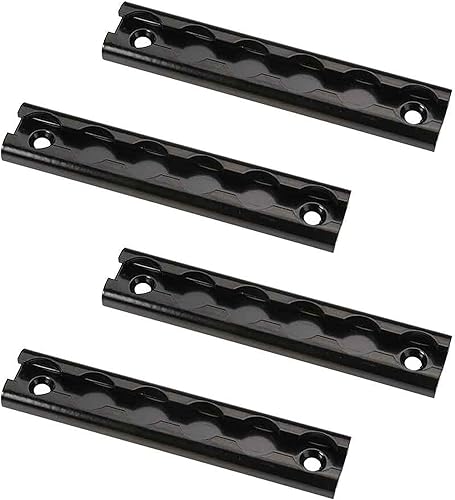 US Cargo Control Riel en L negro de 6 pulgadas (paquete de 4), riel en L de aluminio anodizado negro, riel de amarre para remolques cerrados,