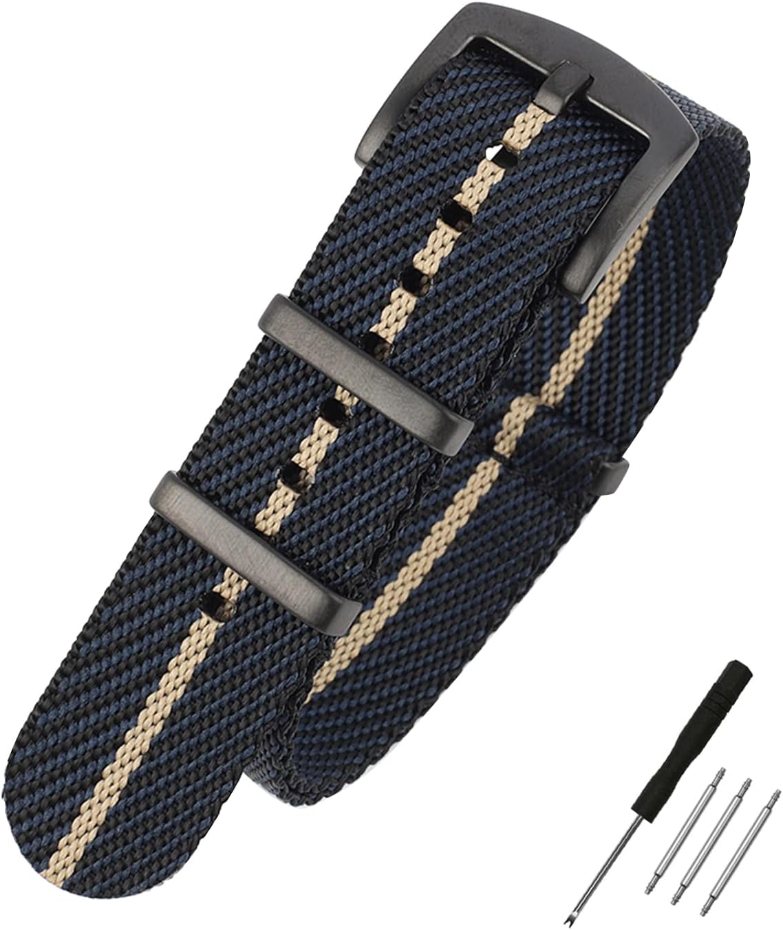 Premium Weave Nylon Watch Band 20mm 22mm Replacement Military Watch Straps for Men