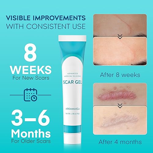 Miniatura 3 de Aroamas Scar Gel avanzado para cicatrices, gel de silicona de grado médico para cicatrices quirúrgicas, para cara, gel de cicatrices con silicona