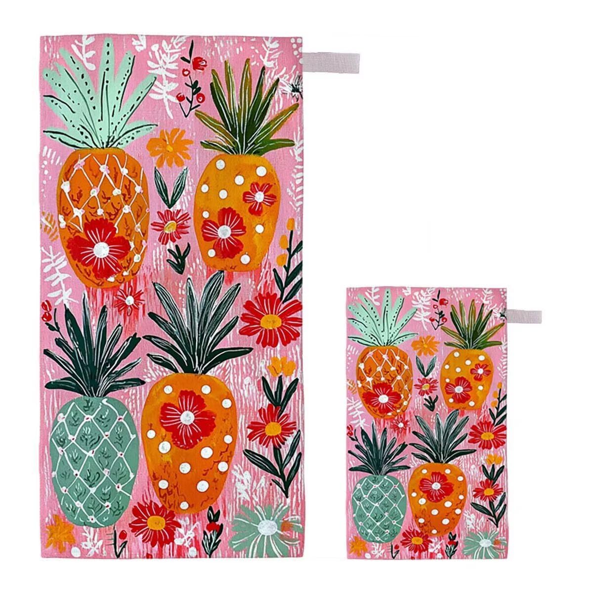 Telo Mare XXL 220x100cm/35x70cm, 2 Set Telo Mare Microfibra Rosa Asciugamano Palestra Uomo, Antisabbia, Leggero, Asciugatura Rapida, Teli da Spiaggia Grandi Accessori per Camping Natation Yoga A-67