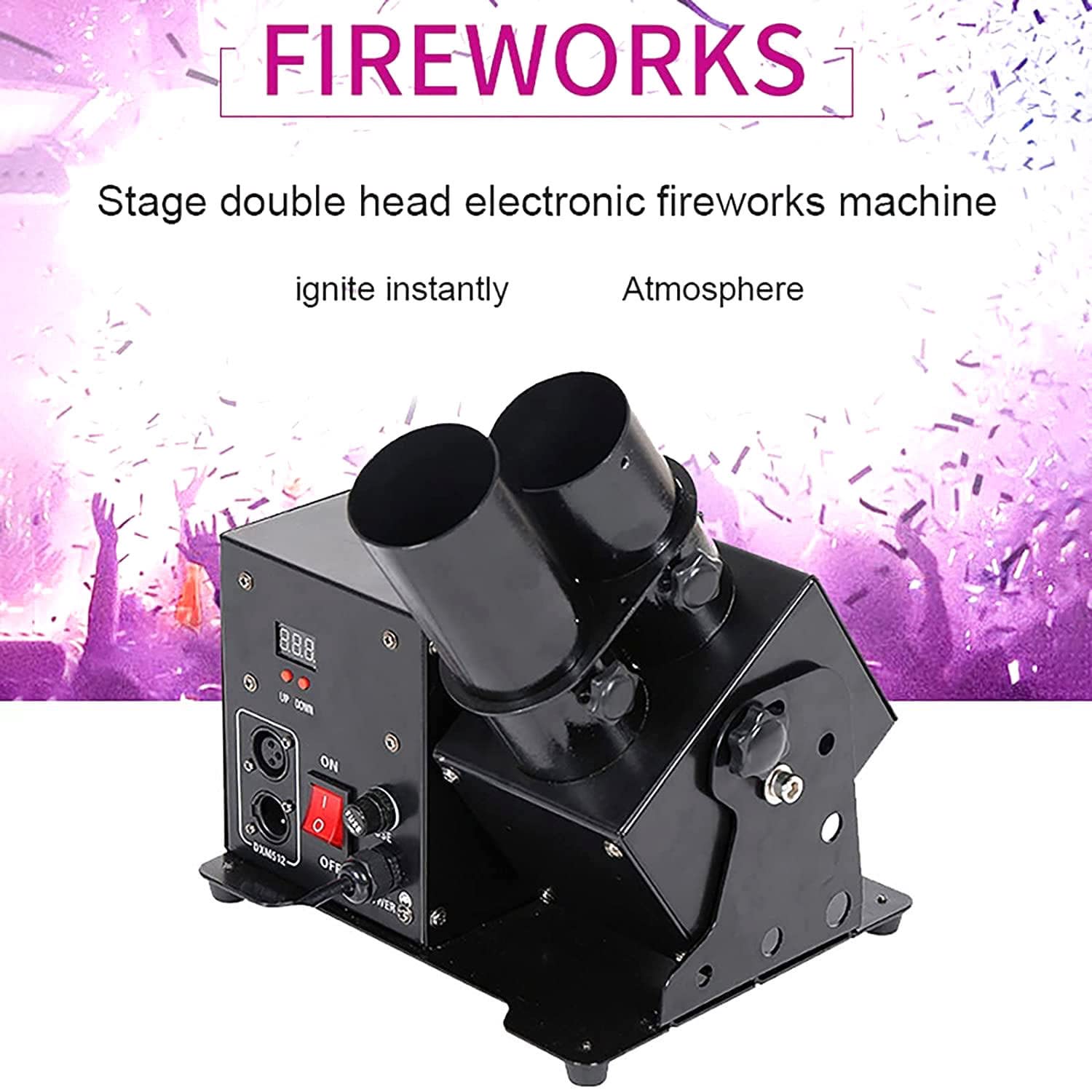 Lanceur de Confettis Professionnel - Machine Électrique Portative, Pistolet à Accessoires d'Atmosphère, Canon pour Party, Mariage, Scène et Événements