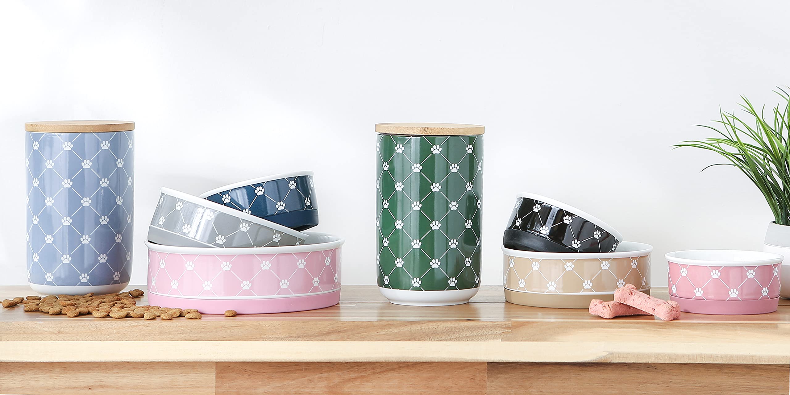Bone Dry Traliccio in ceramica per animali domestici, set medio, 6 x 2, rosa, 2 pezzi