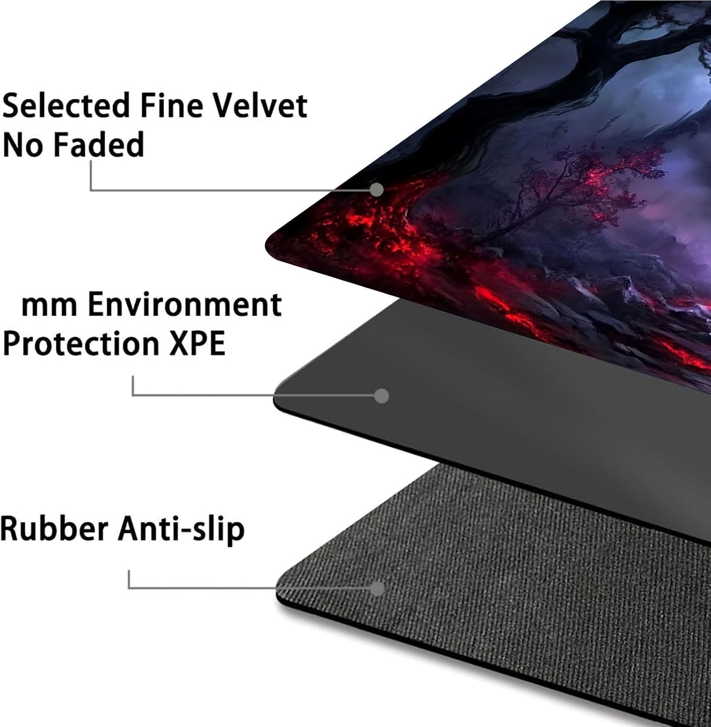 Card Game Playmat for MTG & TCG, 24x14 inch Non-Slip Magic Playmat, Durable Rubber Surface, Ideal for Card Games & Board Games, Portable with Storage Bag, Dark Fantasy