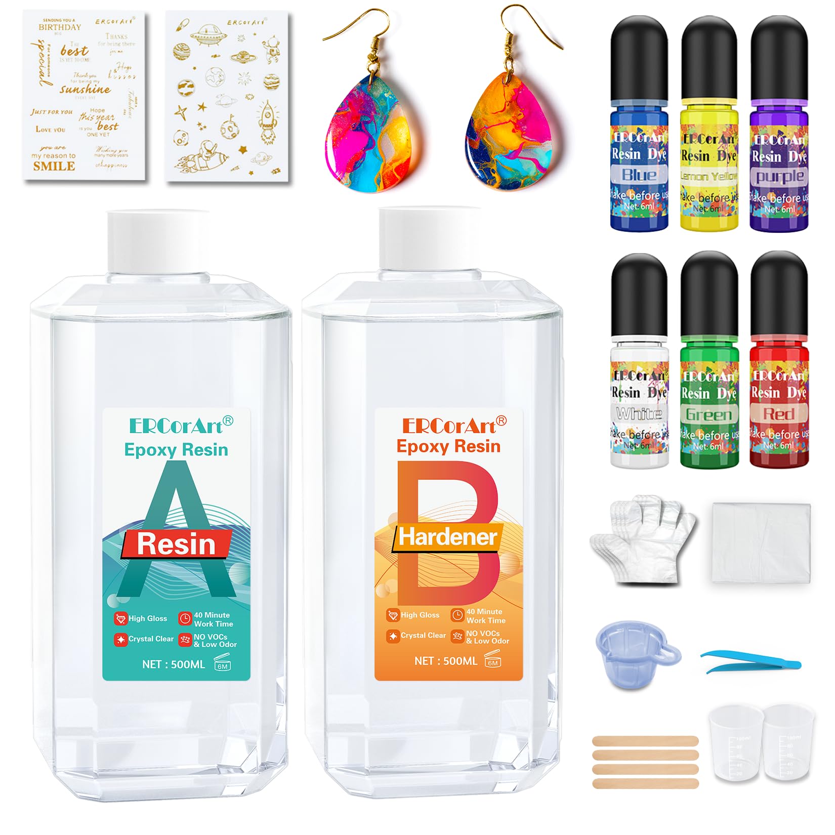 Epoxidharz-Set Mit UV-Schutz – 0,8 Kg Für Klare Guss-Projekte Wie Tische, Schmuck & Mehr
