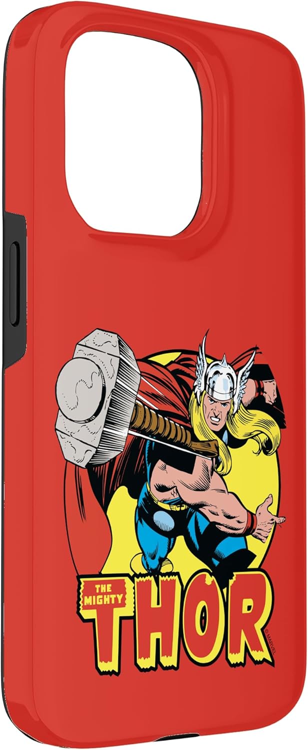 iPhone 15 Pro Marvel The Mighty Thor Logo Portrait Case