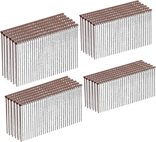 16 Gauge Galvanized Straight Finish Nails Brown T-head 4 Sizes 2000-Pack (1-1/2", 1-3/4", 2", 2-1/2", 500 Per Size) Assorted Size Project Pack, for 16GA Straight Finish Nailer