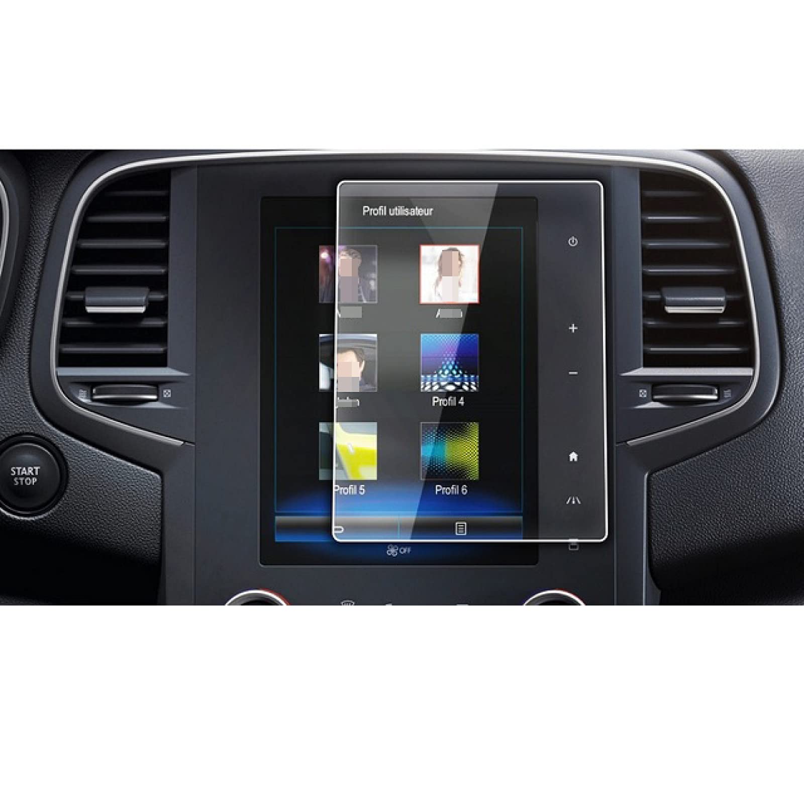 For Koleos 2 R-Link 2017 2018, tempered glass protector car gps navigation screen scratch protect daily damage