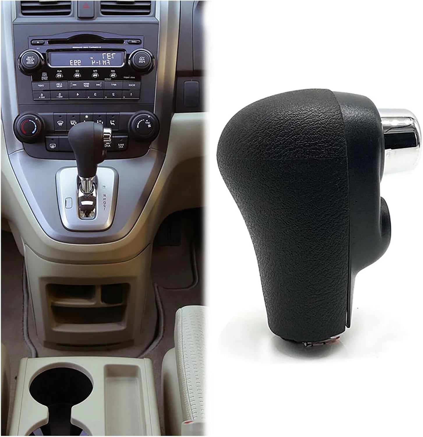 1Pc Automatic Gear Shift Lever Shifter Knob Handle 54130-SWA-A83ZA Compatible for CR-V CRV 2007-2011