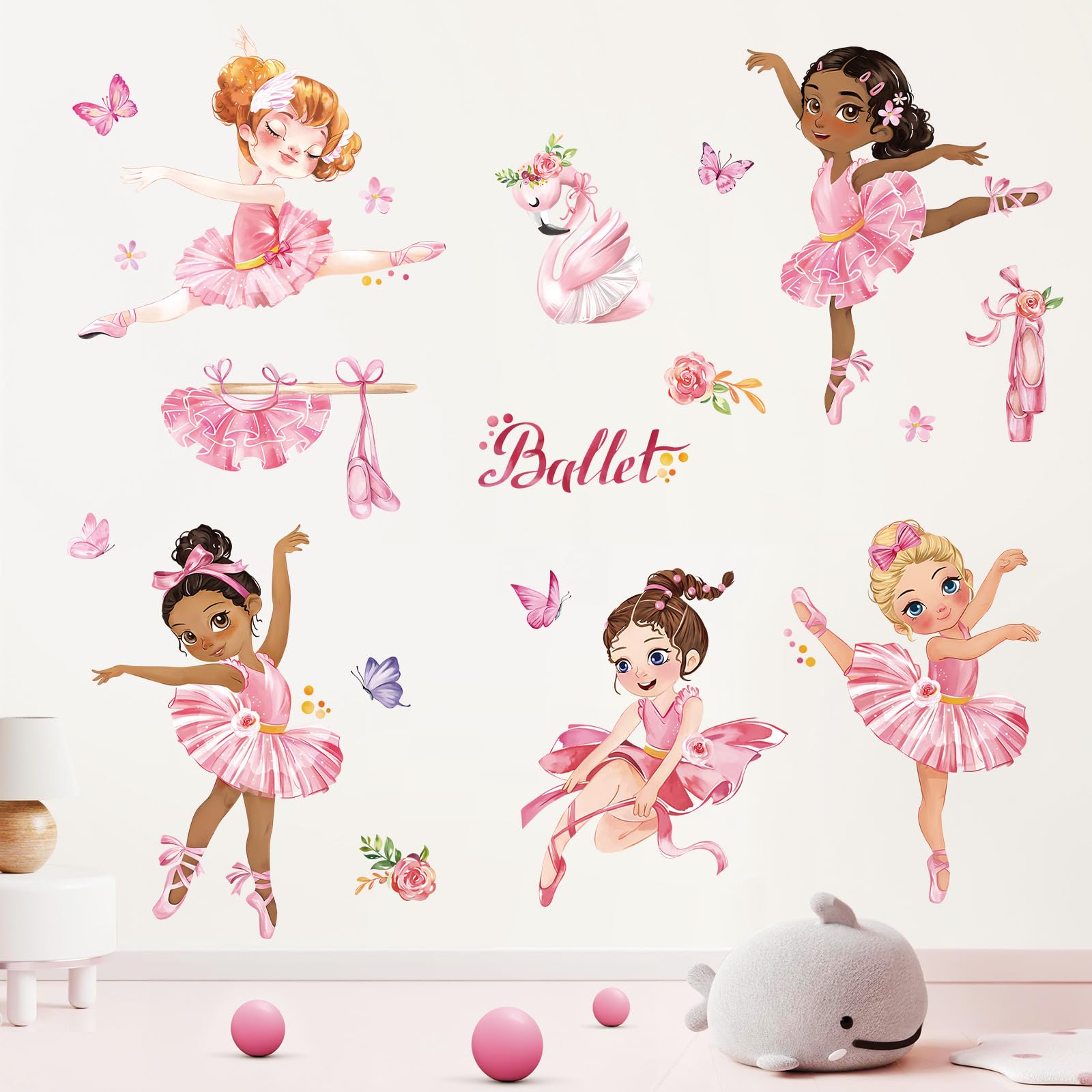 Muurstickers Muursticker Dans Meisjes Kamer Dansstudio Quotes Vinyl Ballerina Decor 84x96cm