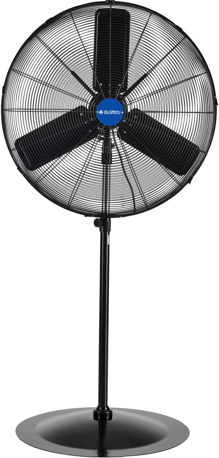 Global Industrial Outdoor Oscillating Pedestal Fan, 30" Diameter, 3/10HP, 8400CFM