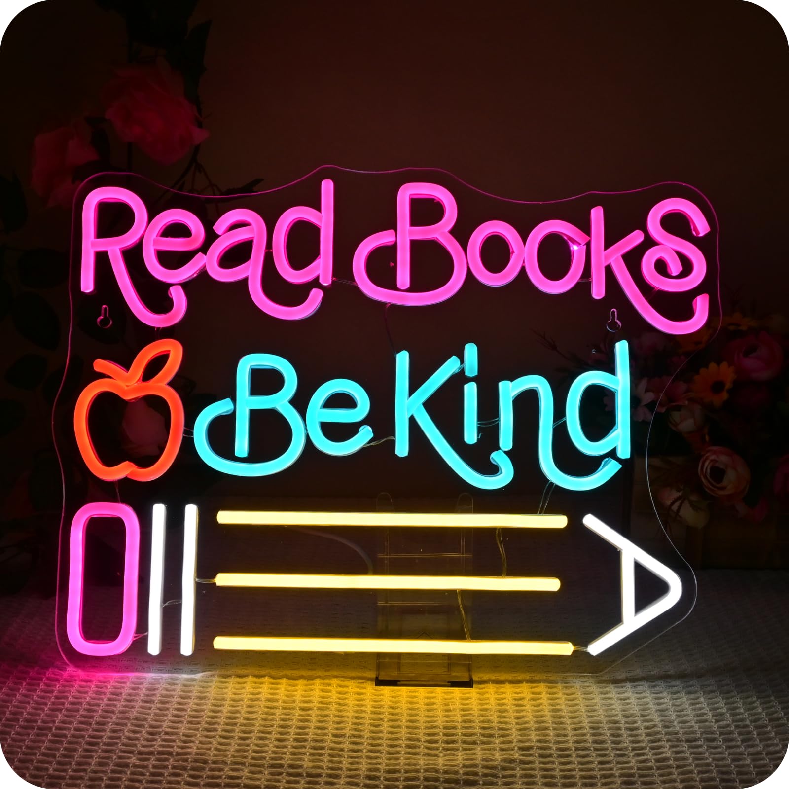 You're Like Really Pretty Neon Signs for Wall Decor, Pink Led Sign, Letter Neon Light Sign with USB Powered for Girls Room, Wedding, Engagement Party, Livingroom — view 12