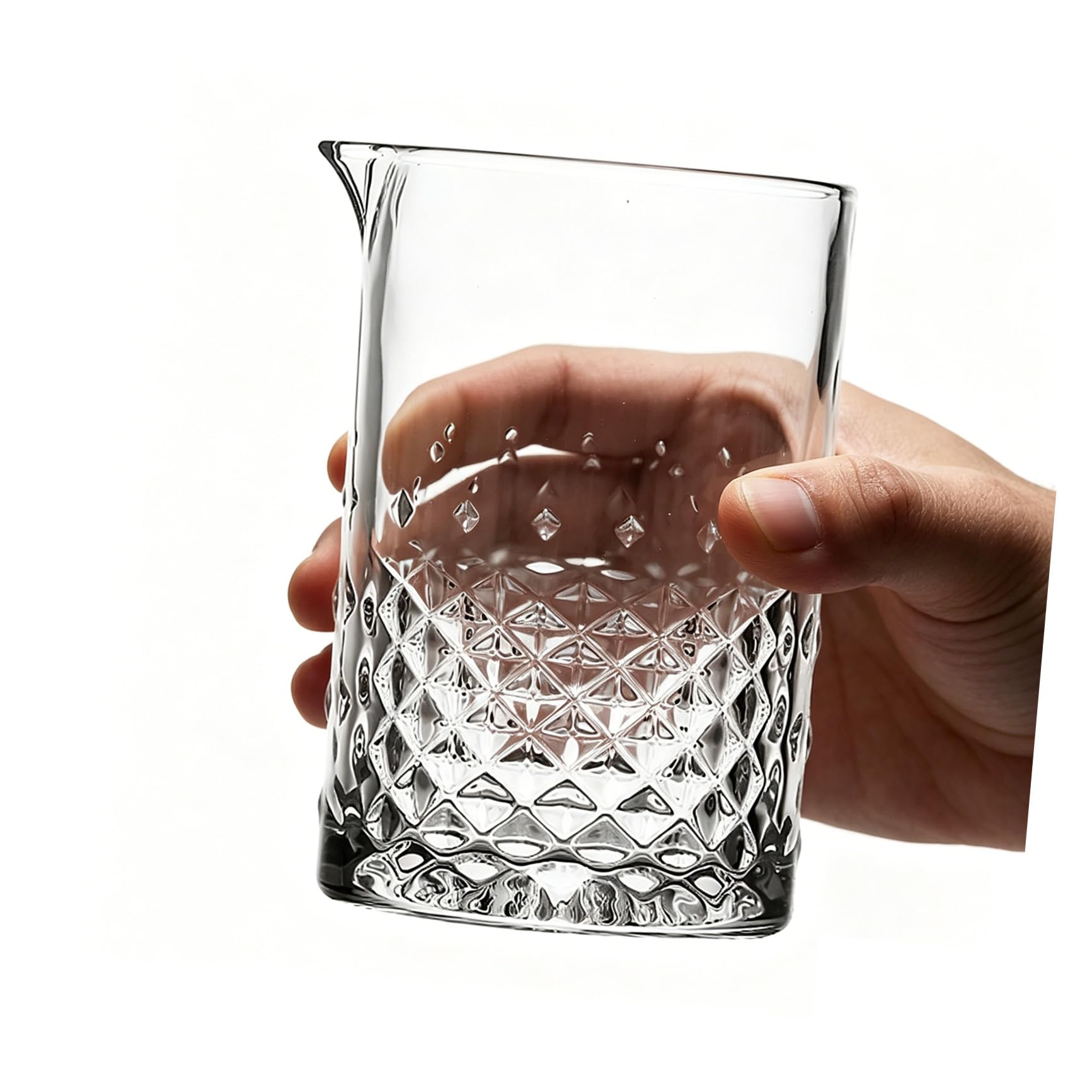 Jarra Mezcladora de Cócteles de Cristal 700 Ml Diseño Estrellado, Vaso Agitador para Bar y Coctelería, Fondo Grueso Antideslizante para Uso en Hogar y Entretenimiento