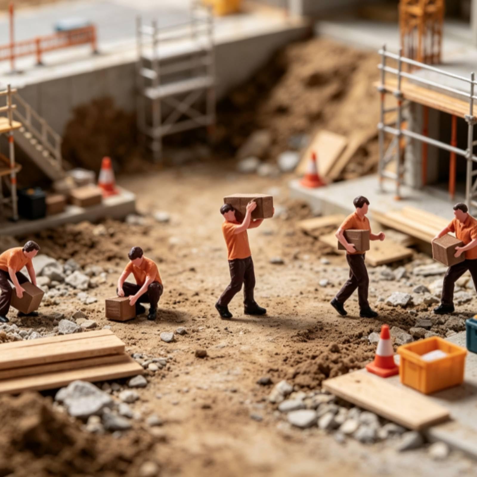 5 Stück kurier-Figuren im maßstab 1:64 handbemalt paketzusteller-Figuren aus kunstharz realistisch modellfiguren für Modellbau-Layout